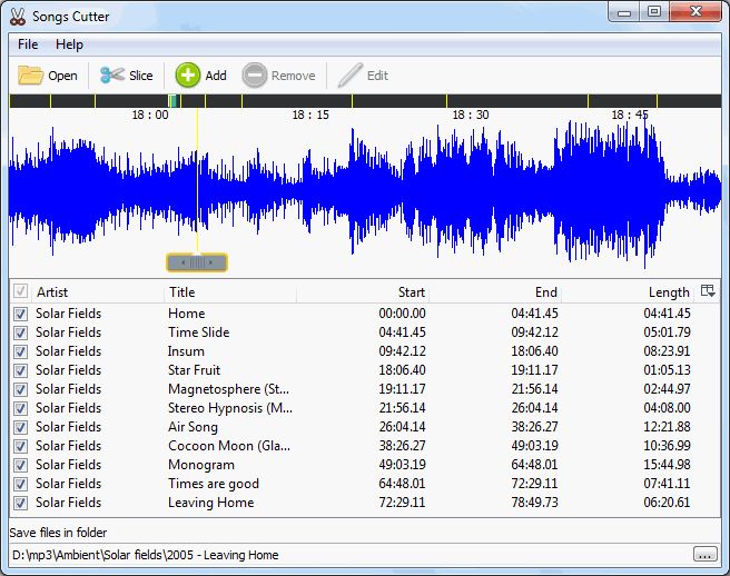 Audio cutting software